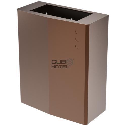 Papelera de Pared EVO con Tapa Extraíble Acero Inoxidable Cobre Cepillado 23L